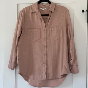 Madewell Flannel Boyfriend Oxford with Pockets